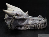 Green Marble Dragon Skull