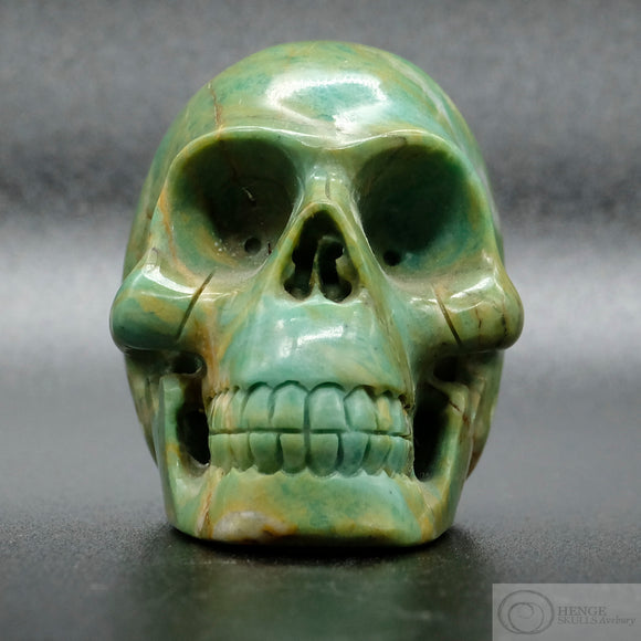 Green Jasper Human Skull  (GJ02)