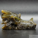 Labradorite Dragon Skull