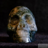 Moss Agate Human Skull (MA04)