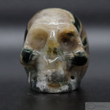 Moss Agate Human Skull