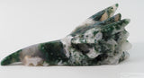 Moss Agate Phoenix Skull