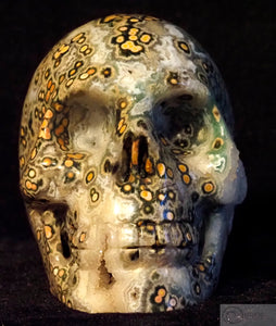 Ocean Jasper Human Skull (OJ13)