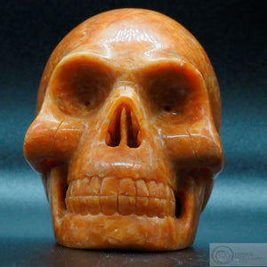 Orange Calcite Human Skull (OC03)