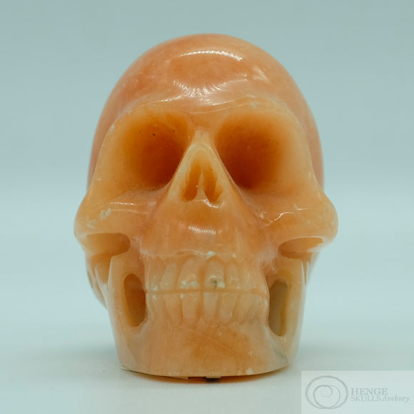 Orange Alabaster Human Skull (OA01)