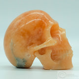 Orange Alabaster Human Skull (OA01)