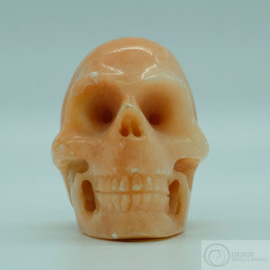 Orange Alabaster Human Skull (OA02)