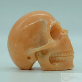 Orange Alabaster Human Skull (OA02)