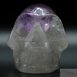 Quartz with Amethyst Human Skull (QWA01)