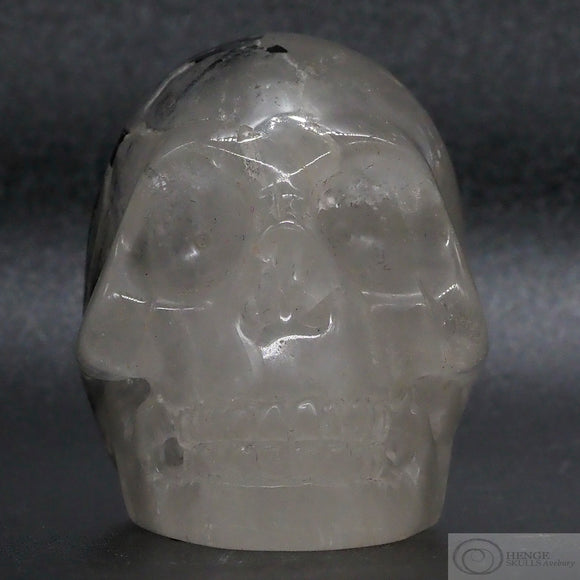 Quartz and Black Tourmaline Human Skull (QBT04)