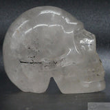 Quartz and Black Tourmaline Human Skull (QBT05)