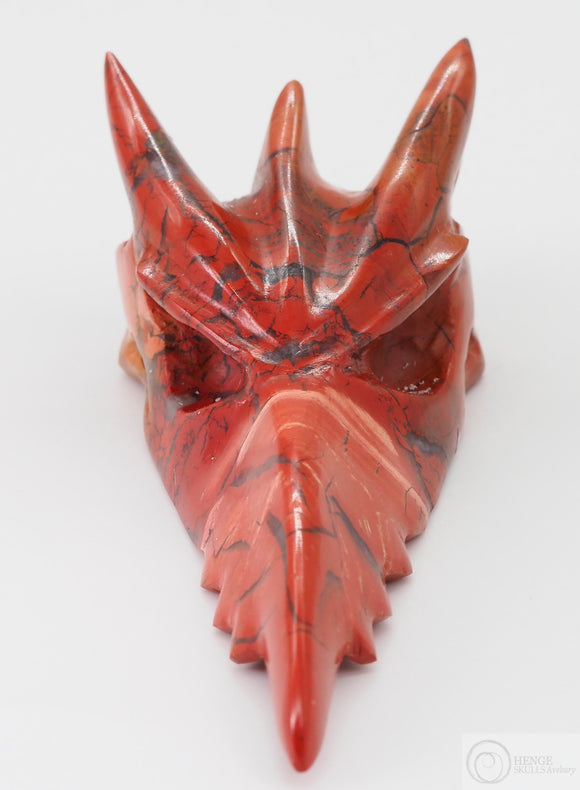 Red Jasper Phoenix Skull