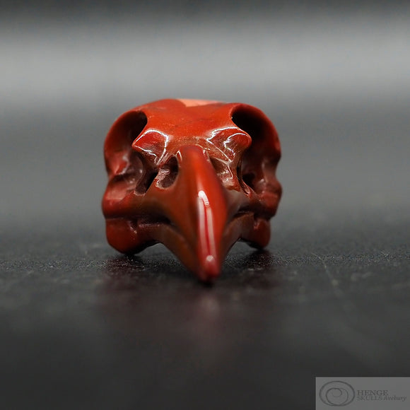 Red Jasper Raven Skull