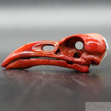 Red Jasper Raven Skull