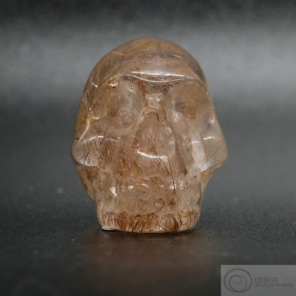 Rutilated Quartz Skull