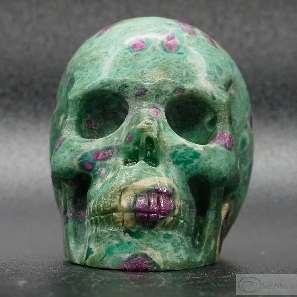 Ruby Fuschite Human Skull