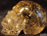 Rutilated Citrine Human Skull