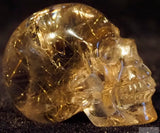 Rutilated Citrine Human Skull