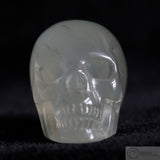 Rutilated Quartz and Green Tourmaline Human Skull (RQT01)