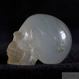 Rutilated Quartz and Green Tourmaline Human Skull (RQT01)