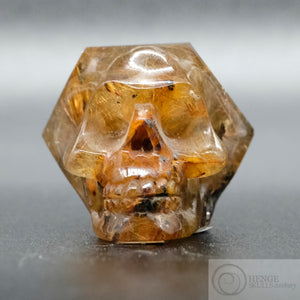 Rutilated Quartz Human Skull (RuQ03)