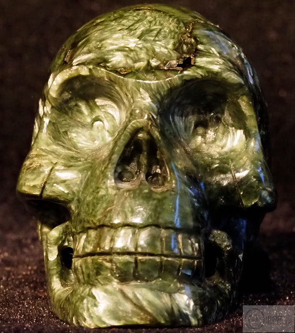 Seraphenite Human Skull