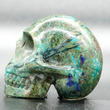 Silicated Chrysocolla Skull