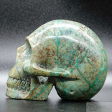 Silicated Chrysocolla Human Skull (SiC02)