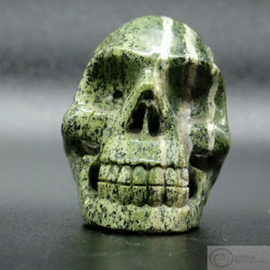 Silver Leaf Serpentine Human Skull (SLS01)