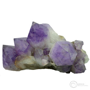 Large faceted rough mixed purple and white amethyst