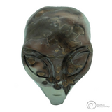 Soft textured, Medium sized brown and white spotted alien stone skull